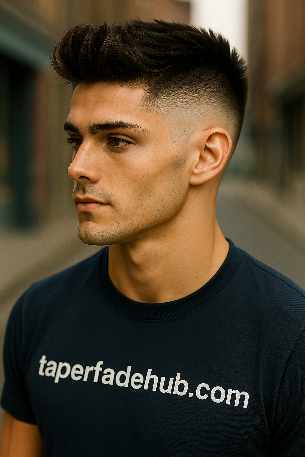 High taper fade example