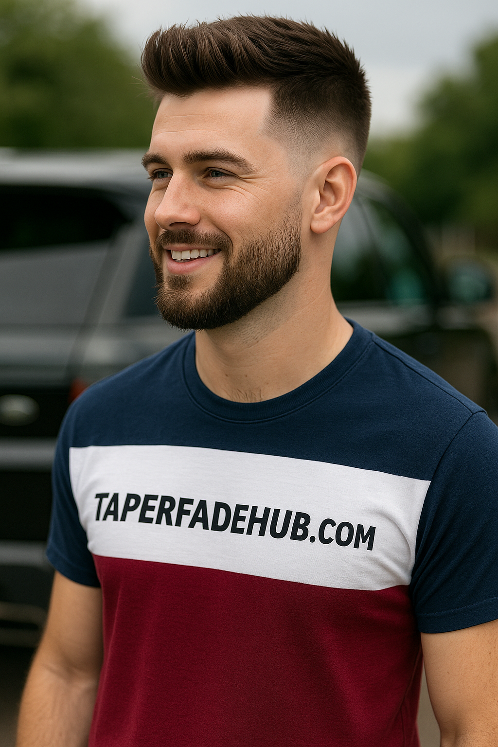 Low Taper Fade Beard Example