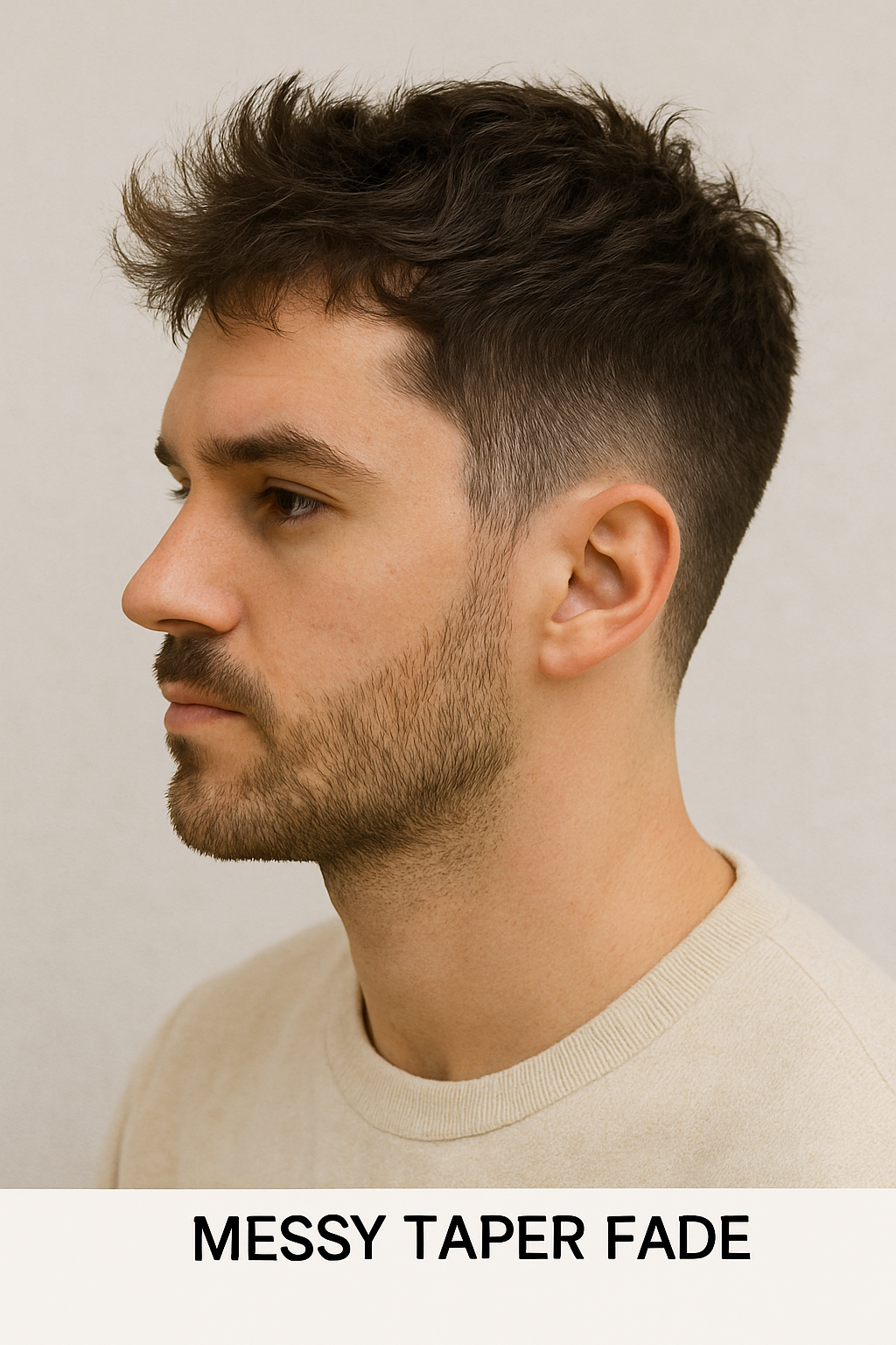 Messy taper fade example