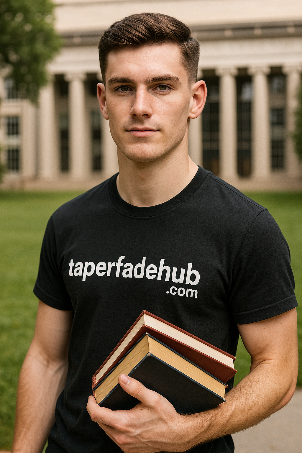 Ivy League Mid Taper Fade for Campus Style