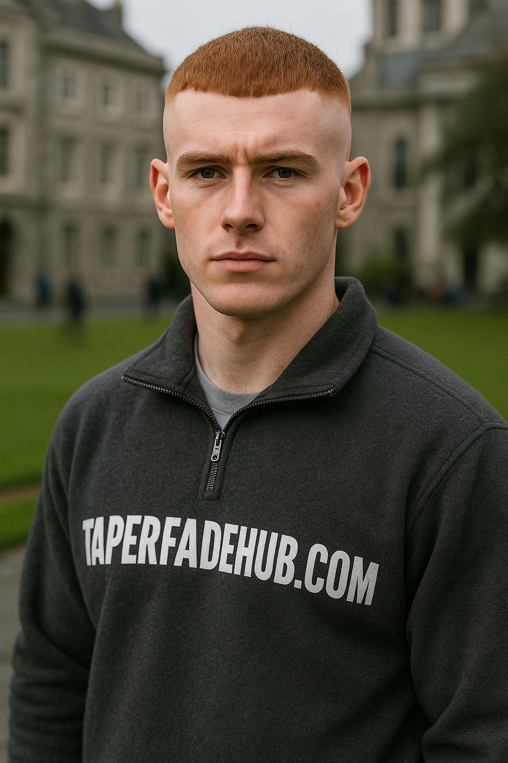 Clean Skin Mid Taper Fade with Sharp Line Up