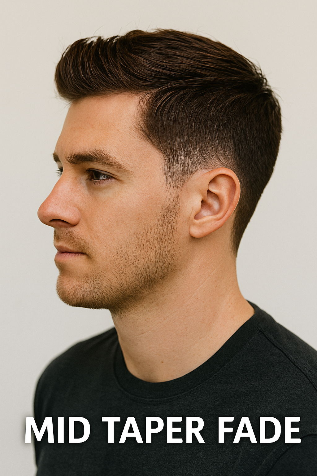 Mid taper fade on straight hair step-by-step