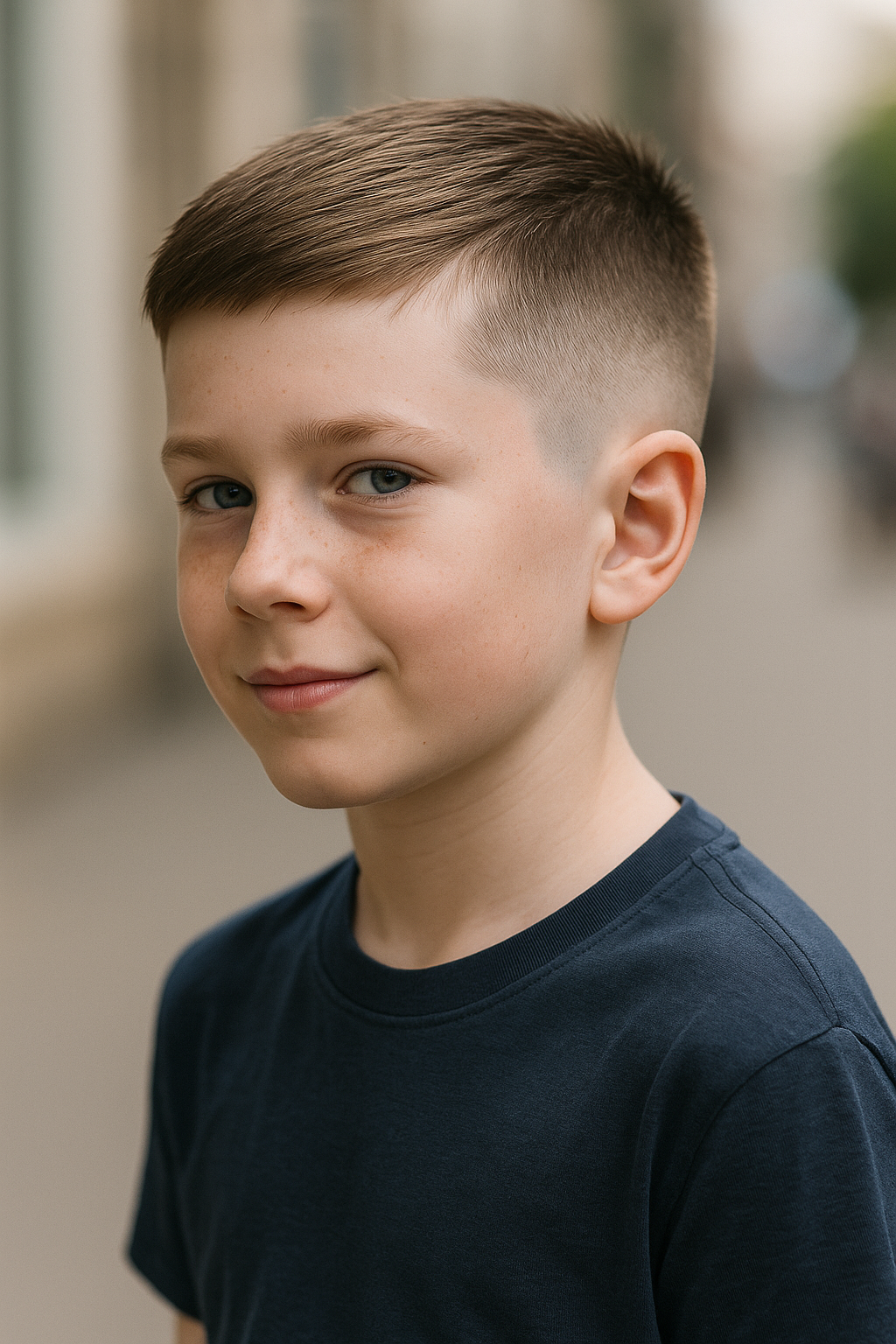 European low taper fade with straight hair